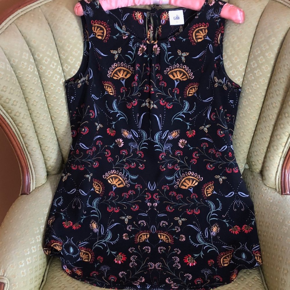 CAbi Legend Folklore Tie Back Sleeveless Top (#3621)